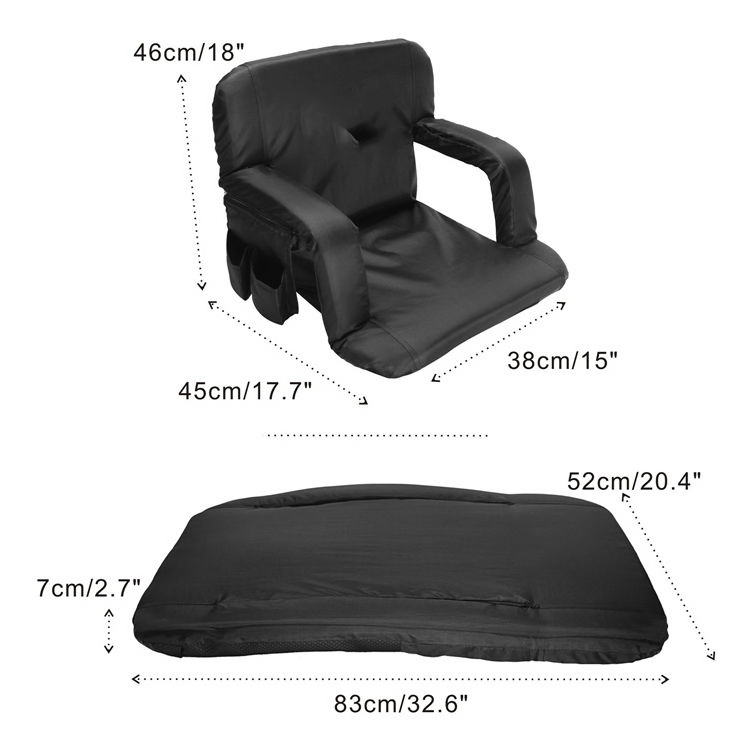 Wholesale Cheap China Sports Padded Football Stadium Seats Backs Cushion With Handle Folding Reclining Soccer Player Bench Seat