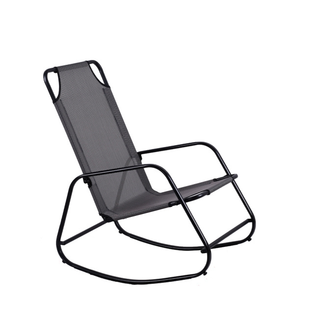 Wholesale metal steel garden relax rocker chairs fashion aesthetic lightweight portable folding sunbathing resting chair product