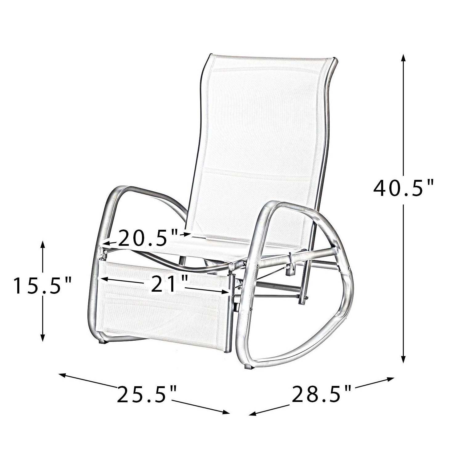 OEM ODM Wholesale Metal legs Relaxing Chairs Outdoor Sliding Frame bell child Rocking Chair