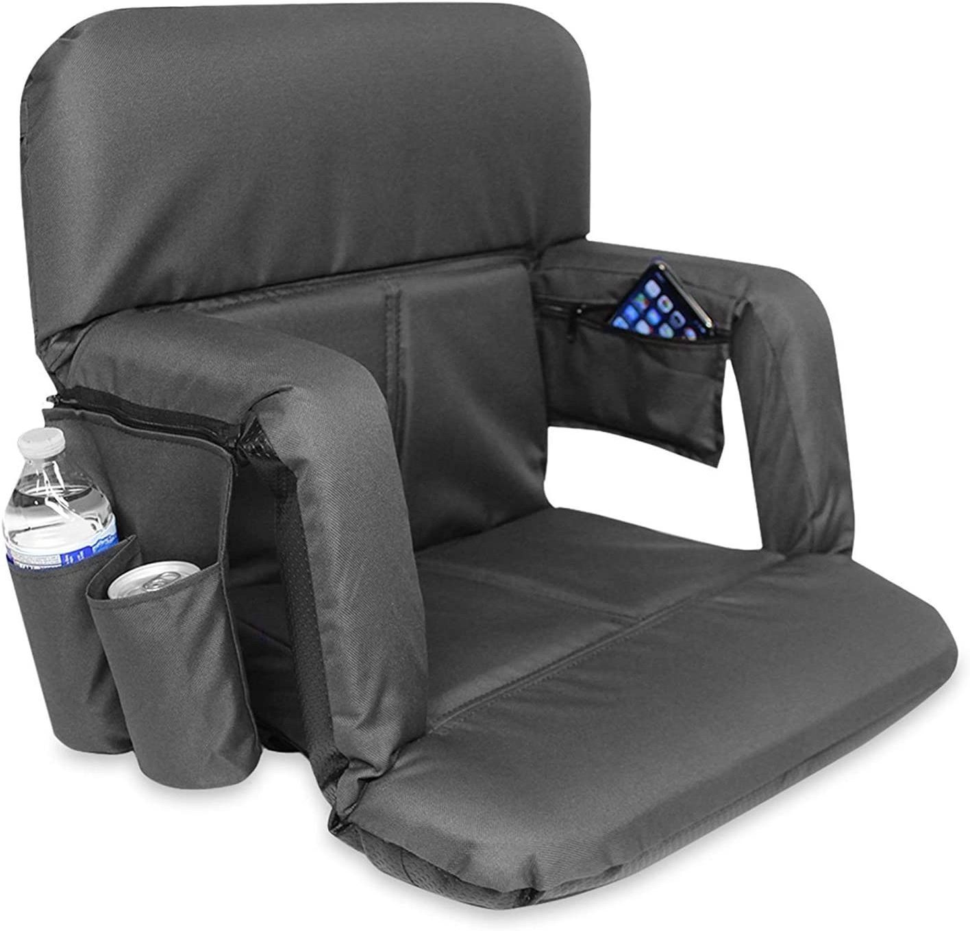 Wholesale Cheap China Sports Padded Football Stadium Seats Backs Cushion With Handle Folding Reclining Soccer Player Bench Seat