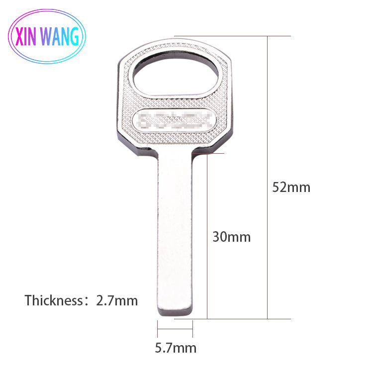 XinWang 52*20*2.7MM Custom Design Brass Blank Copper Solid Color Door Keys