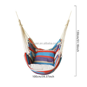 Folding Outdoor Hammock Anti-rollover Anti-slip Bedroom Swing Chair No Stick with Pillow