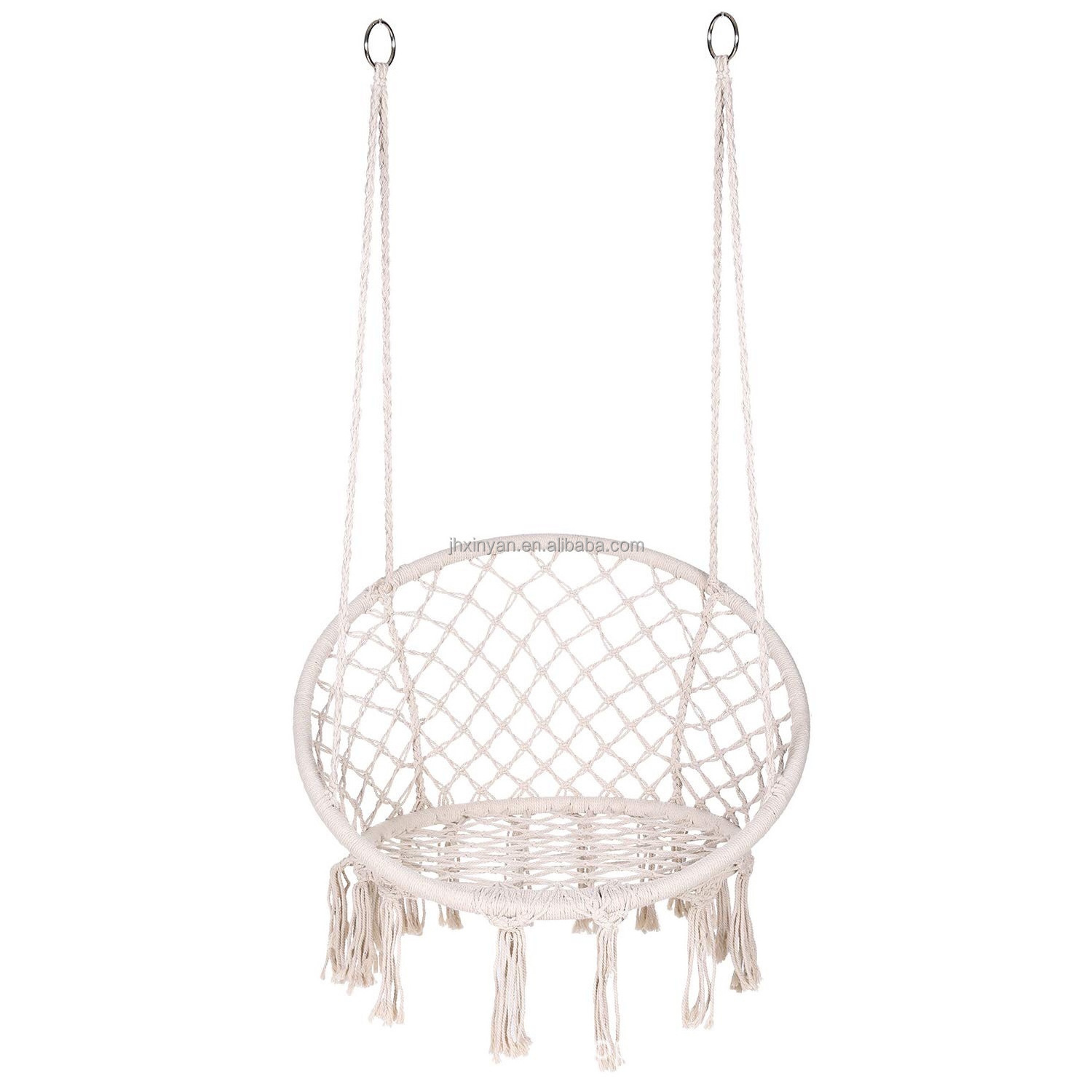 Factory direct selling Cotton Handmade Swing Chair , Patio Macrame Hanging Hammock Swing Chair macrame swing chair