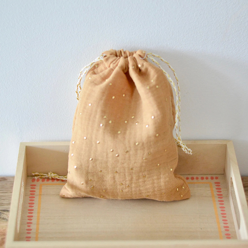 Eco-Friendly 15x20cm Softer Cotton Gauze Drawstring Jewelry Dust Bags Pouches For Bracelet