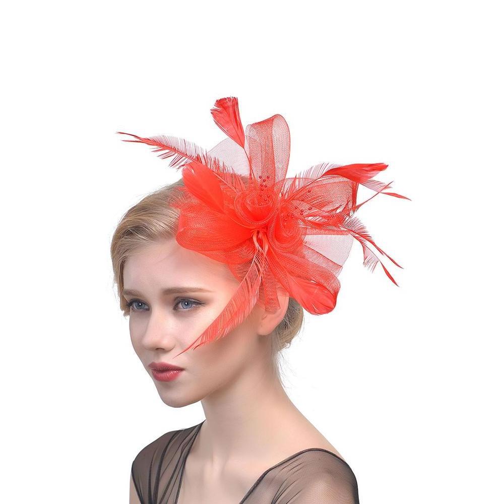  Decorations Feather bowler hat hijab hat Wedding Fascinators Hats