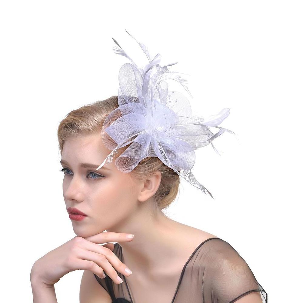  Decorations Feather bowler hat hijab hat Wedding Fascinators Hats