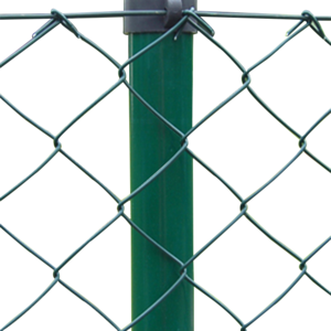 Wholesale High Quality Square Post Hot Dipped Galvanized PVC Coated Security Chain Link Wire Mesh Fence As Sport Security Fence