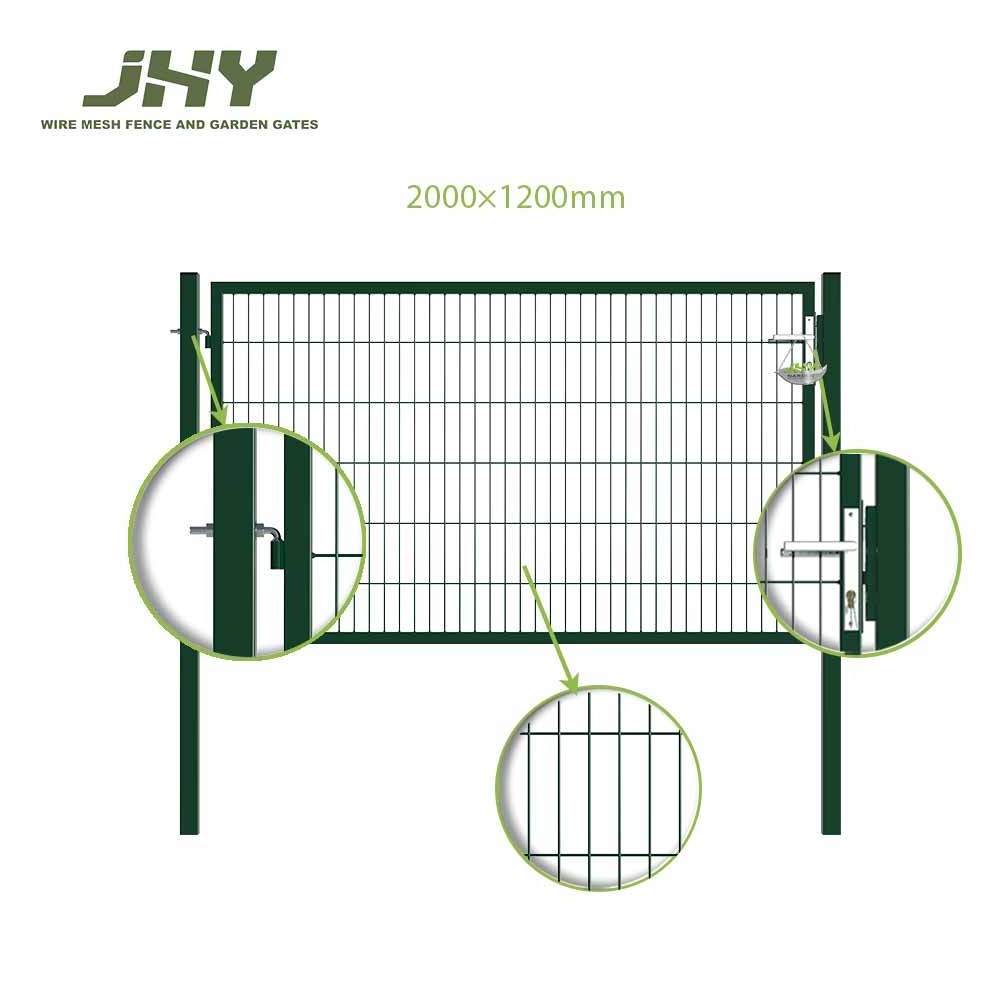 2m width 50x200mm outdoor back garden homebase iron side gates