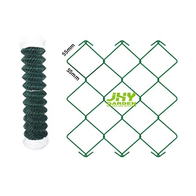 jhy 1m green black vinyl  chain link fence