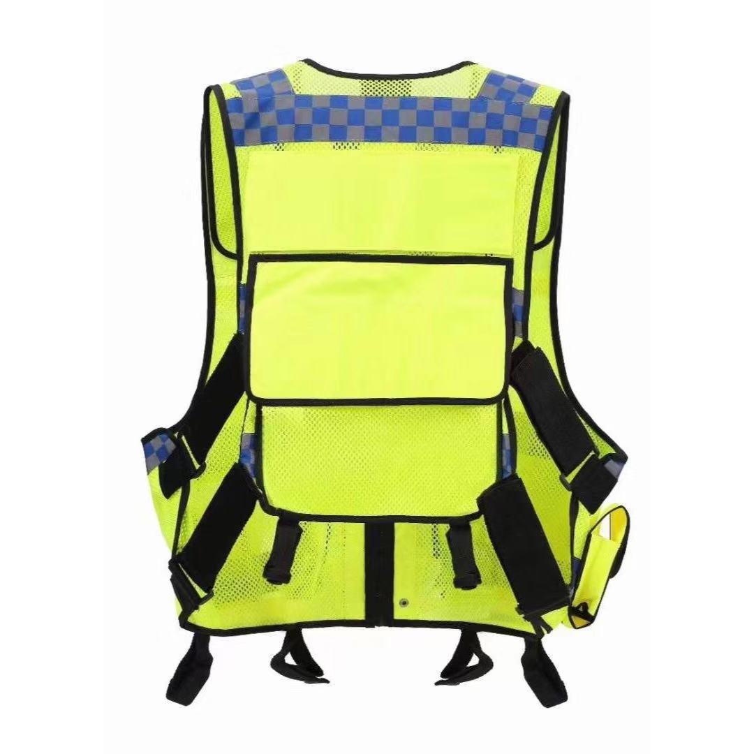 High Visibility Eight - Piece Tactical Heavy Duty Reflective Safety Vest for Traffic