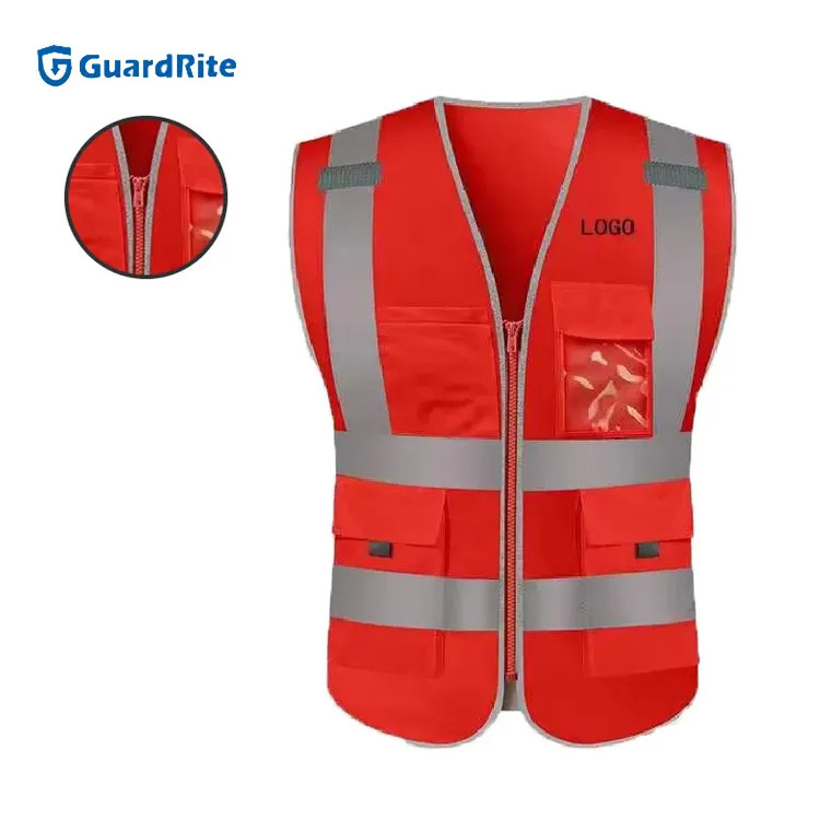 GuardRite Multicolor Printed Polyester First Aid Ems Emergency Security Safety Vest