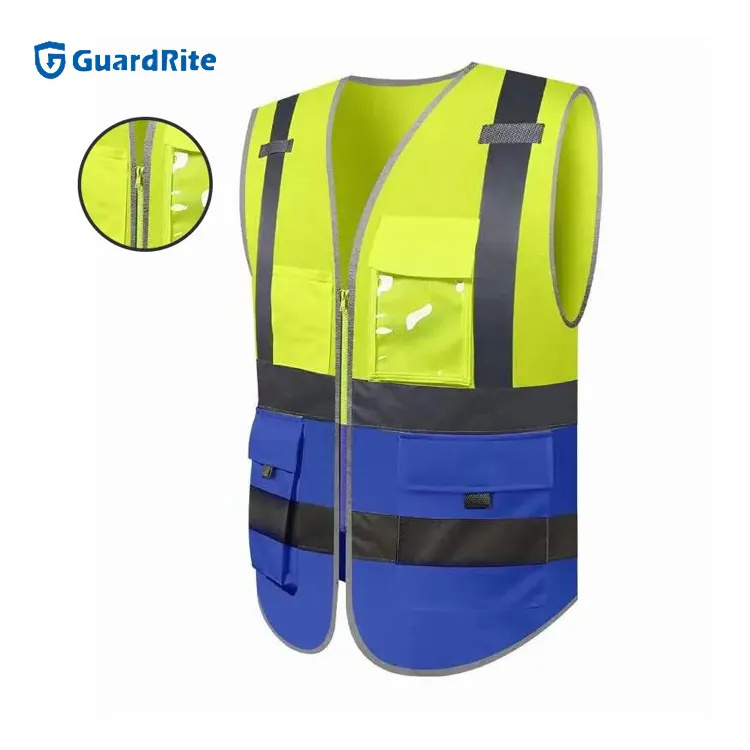 GuardRite Multicolor Printed Polyester First Aid Ems Emergency Security Safety Vest