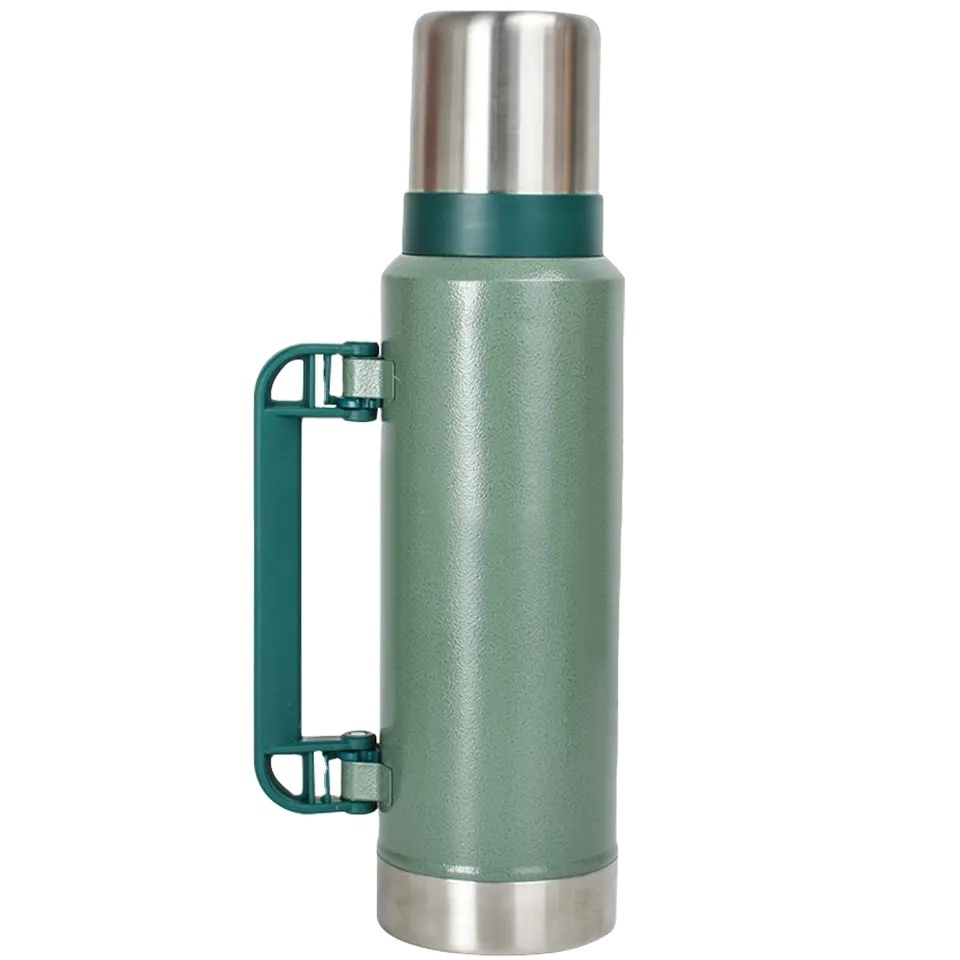 1L Classic Vacuum Insulated Wide Mouth Travel  Bottle Stainless Steel Thermos Flask