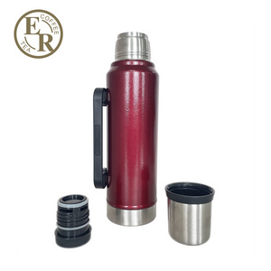 750/1000/1300ml  High-Capacity Stainless Steel Vacuum Insulated Water Thermos Portable Outdoors with hand Traveling Kettle