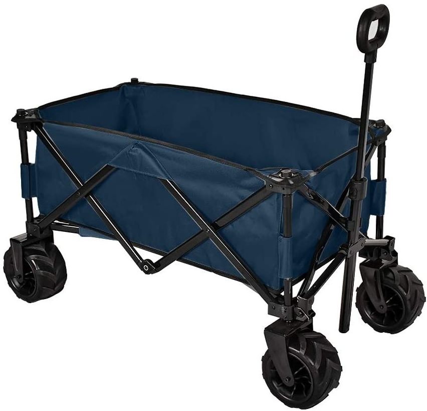 Patio Watcher Folding Wagon Cart Heavy Duty Collapsible Utility Wagon All Terrain Outdoor Patio Garden Beach Wagon Cart