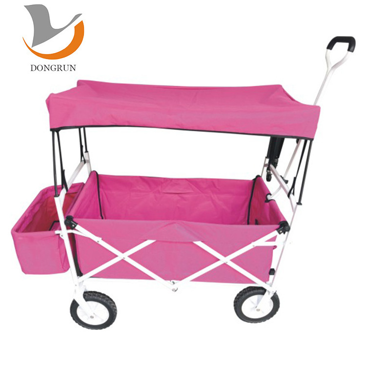 Outdoor Garden Wagon Foldable Tool Cart ,Beach Wagon Fold trolley folding wagon for kids