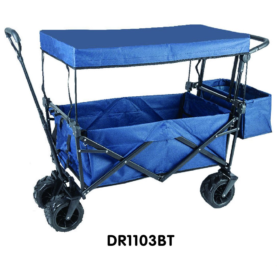 Outdoor Garden Wagon Foldable Tool Cart ,Beach Wagon Fold trolley folding wagon for kids