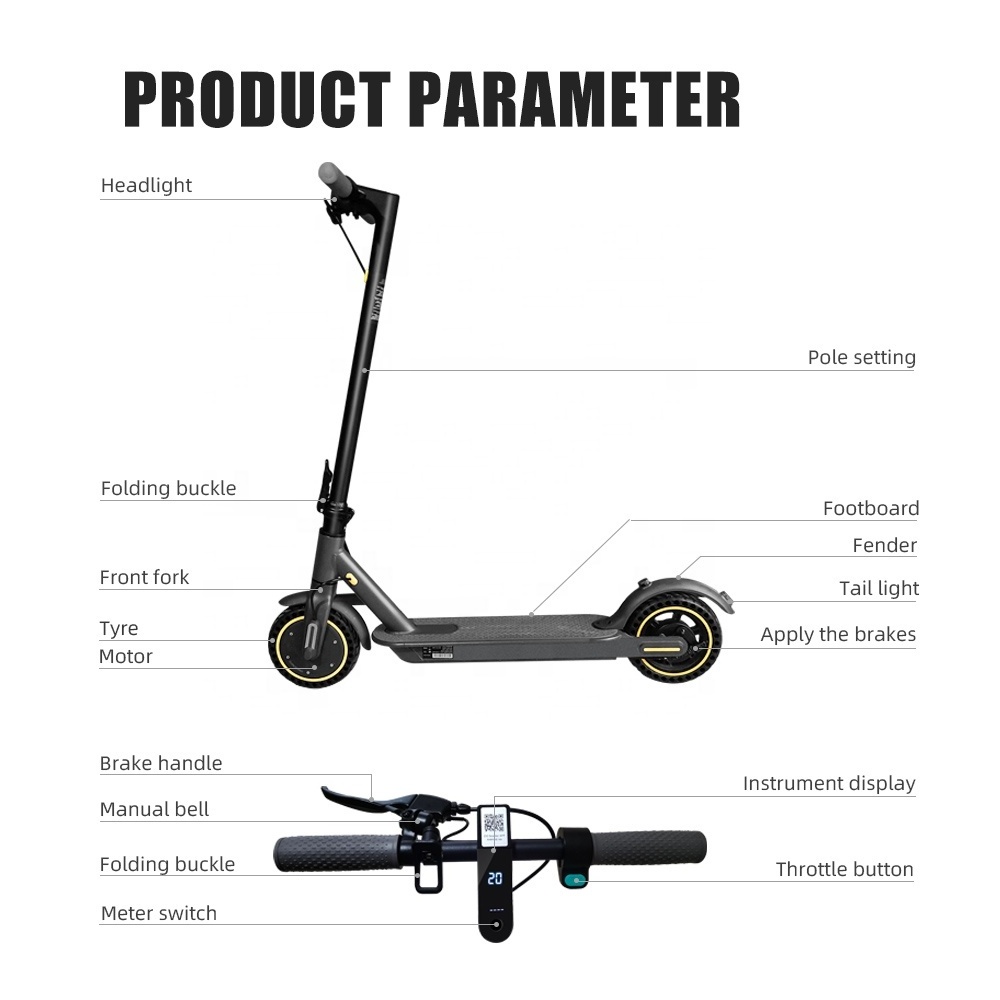 20 Mph 350W Best Price Black 2 Wheel E Scooter Free Shipping UK US EU Warehouse Folding Electric Scooter