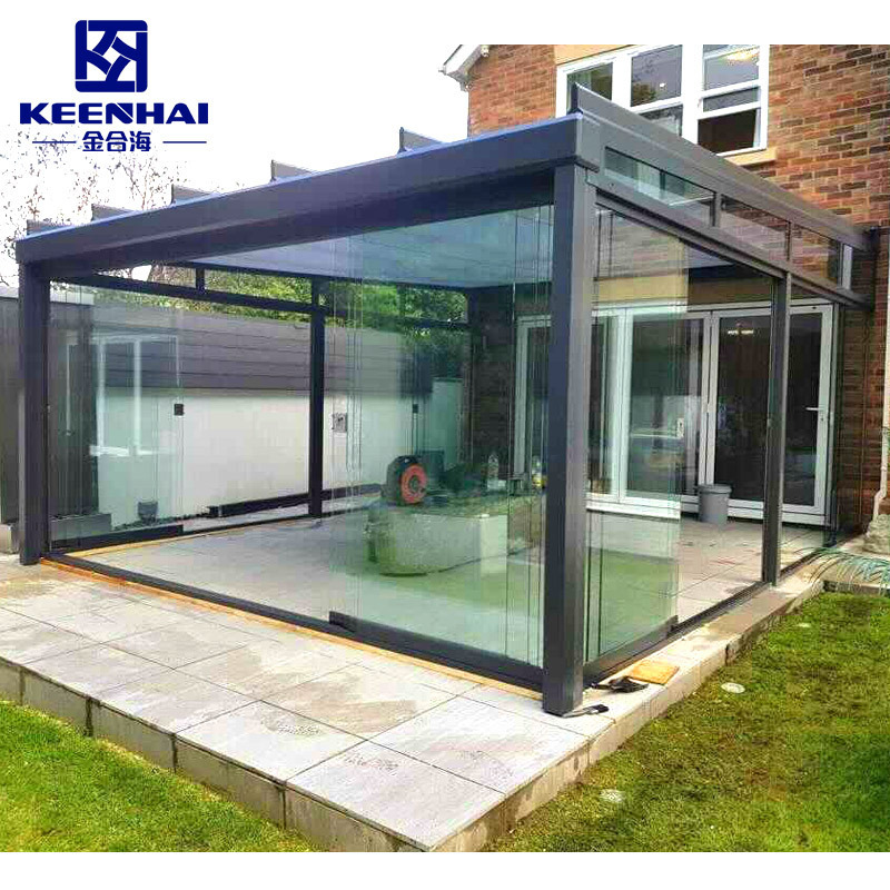 Custom Size Outdoor Garden Low-e Tempered Glass Sunlight Room The Small Sunny Sunshine Glass Room