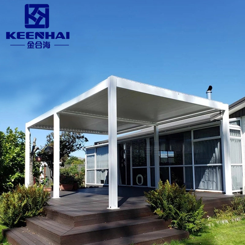 Eco friendly manual electric louvered roof bioclimatic gazebo aluminium cover pergola patio