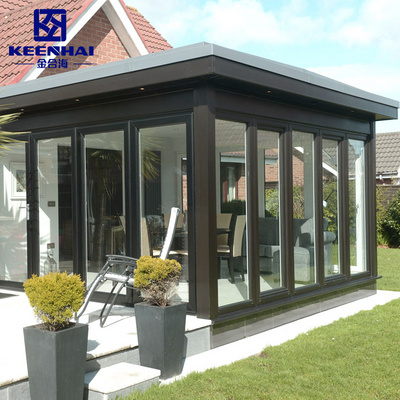 Customized All Season Aluminum Veranda freestanding solarium outdoor glass sunroom