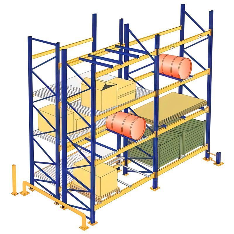 Manufacture Factory teardrop double deep galvanized pallet racking