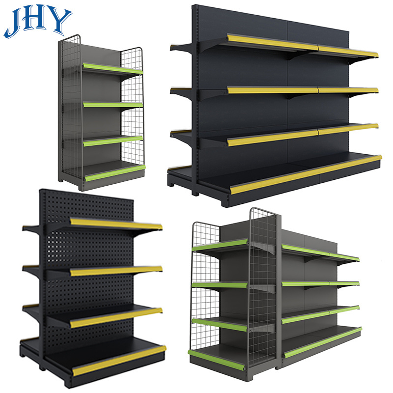 Customized Factory Supply Metal display rack for shop Supermarket Shelf Gondola Shelving