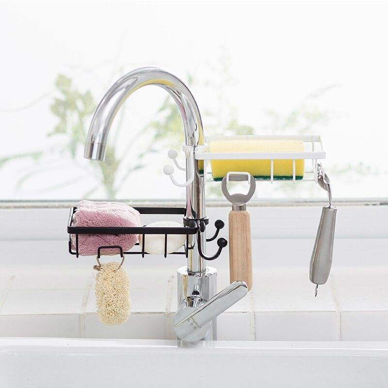 Household kitchen items Faucet rack Free punch sink Sink drain rack Large household storage rack