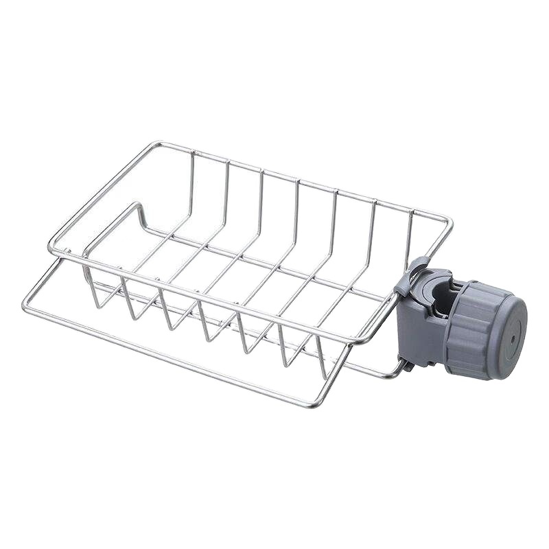 Household kitchen sink faucet rack Drainage rack Creative single layer rag Sanitary ware storage rack Stainless steel metal dura