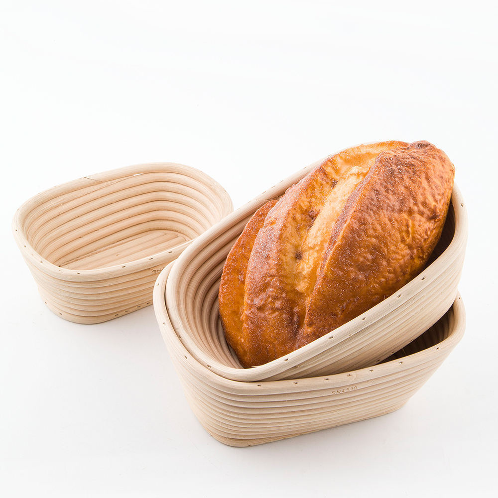 Eco-Friendly Natural Rattan Oval Bread Proofing Basket/Round Wicker Bread Proving Basket/Bread Fermentation Basket