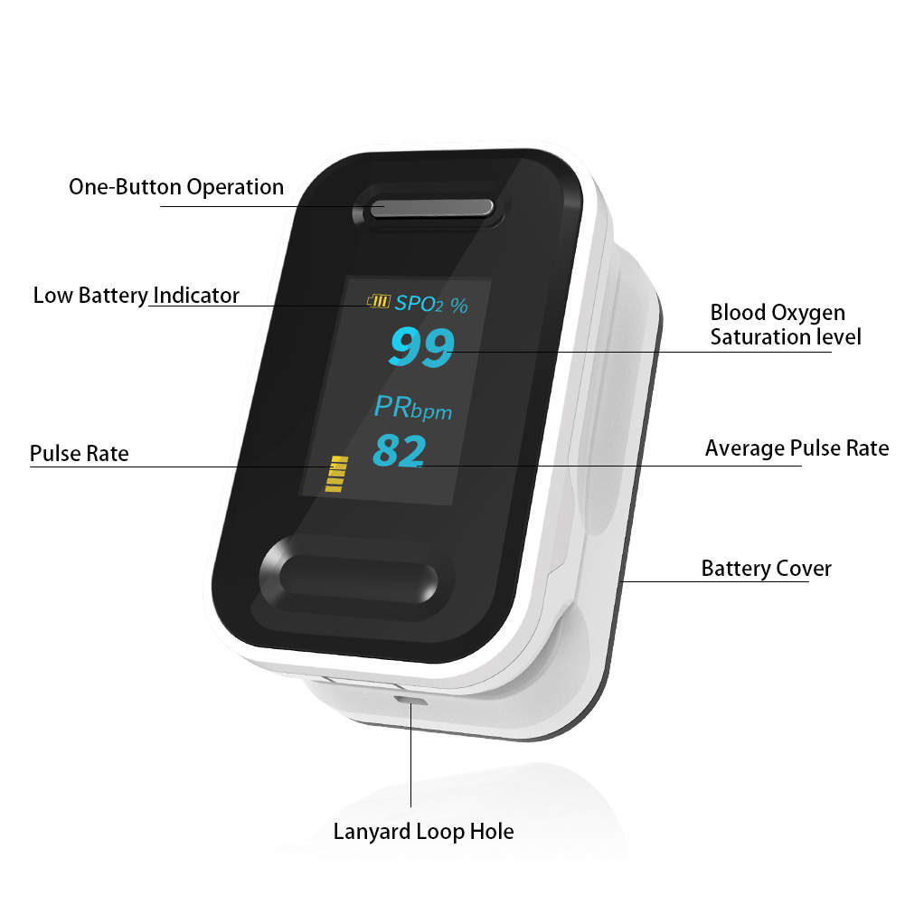 Finger clip pulse oximeter