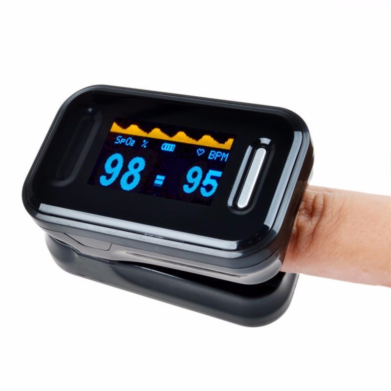 Finger clip pulse oximeter