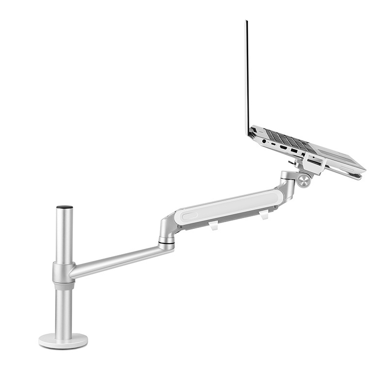 Adjustable Height Aluminum Gas Spring Monitor Arm For School Bedroom Warehouse Supermarket Office Building