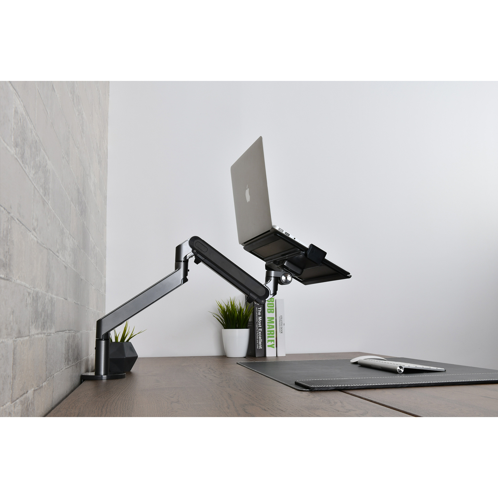 UPERGO Aluminum Height Adjustable arm mount  for Laptop Single Gas Spring Arm Laptop 11-17