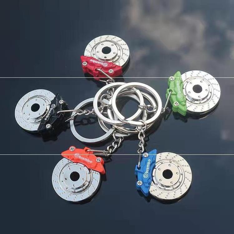 Wholesale Acid Protection Nickel Free Brake Disc Keychain Buckle Metal Zinc Alloy Keychain Chain Carabiner Keychain