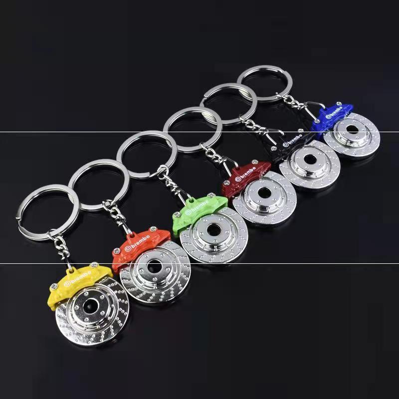 Wholesale Acid Protection Nickel Free Brake Disc Keychain Buckle Metal Zinc Alloy Keychain Chain Carabiner Keychain