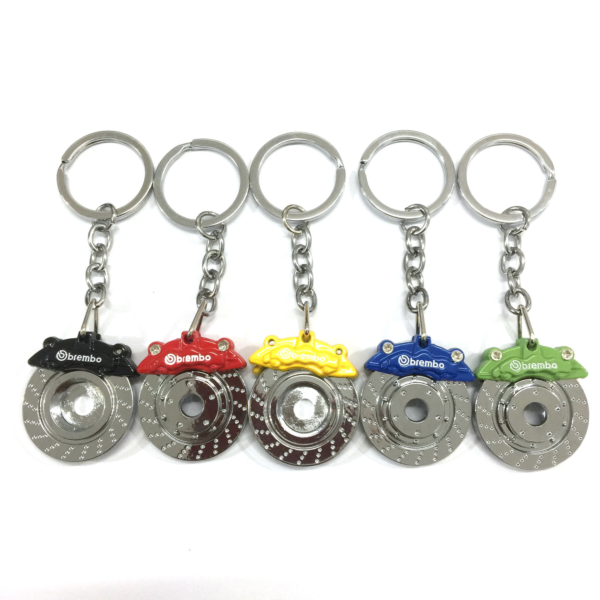 Wholesale Acid Protection Nickel Free Brake Disc Keychain Buckle Metal Zinc Alloy Keychain Chain Carabiner Keychain