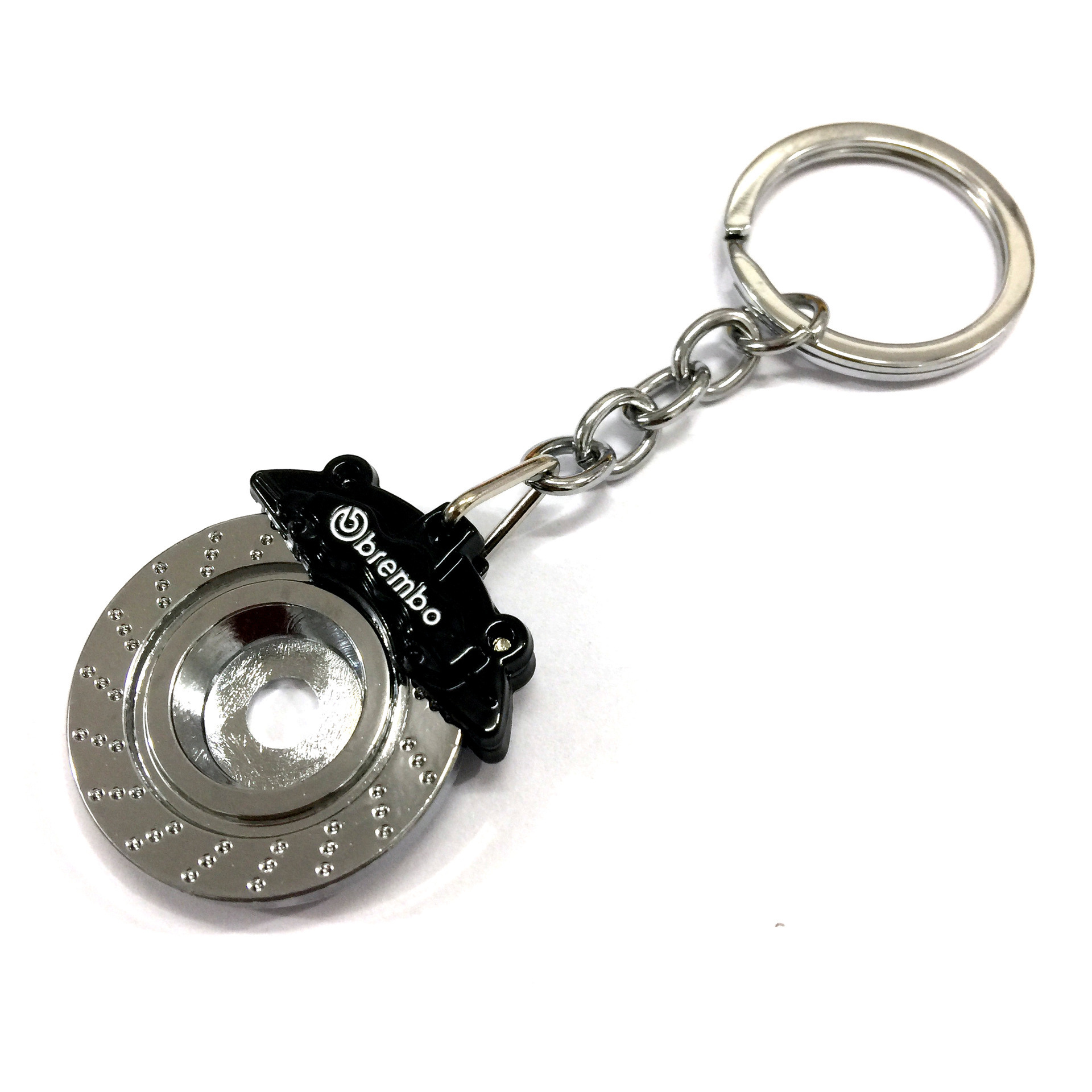 Wholesale Acid Protection Nickel Free Brake Disc Keychain Buckle Metal Zinc Alloy Keychain Chain Carabiner Keychain