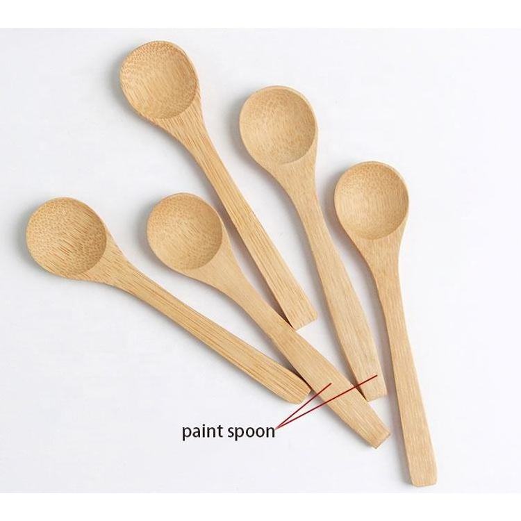 Handmade Small Wooden Spoon Honey Teaspoon Seasoning Coffee Tea Sugar Salt Jam Mustard Ice Cream Bamboo Spoons