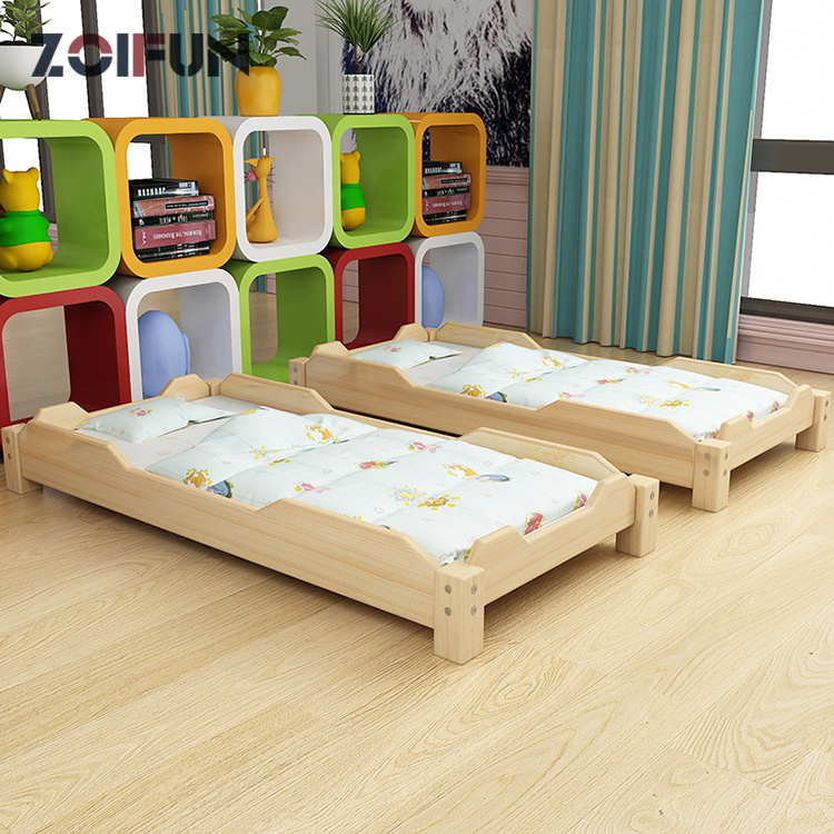 ZOIFUN Wholesale Nursery School Furniture Wooden Kindergarten Kids Children Bed