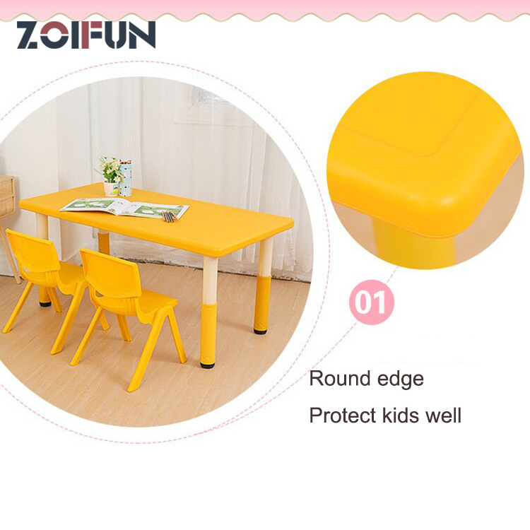 ZOIFUN Daycare Furniture Kids Table And Chair Set  Kids Study Table Chair Kindergarten Classroom Desk And Chair