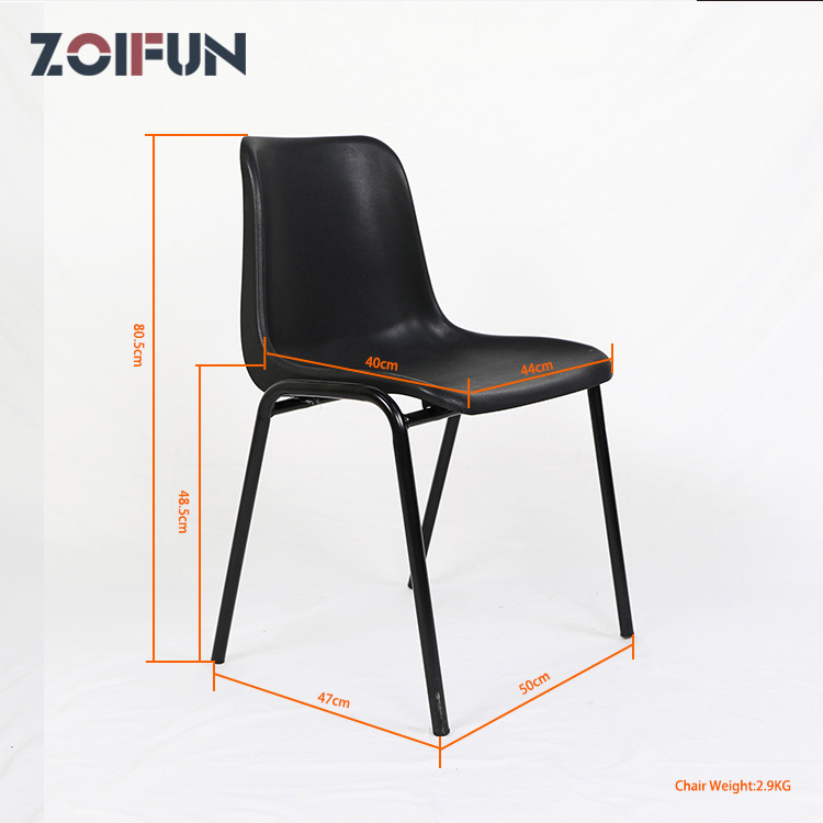 Top design Hot Sale popular black grey colors OEM  Hard PP Modern plastic stacking outdoor office school student study chair