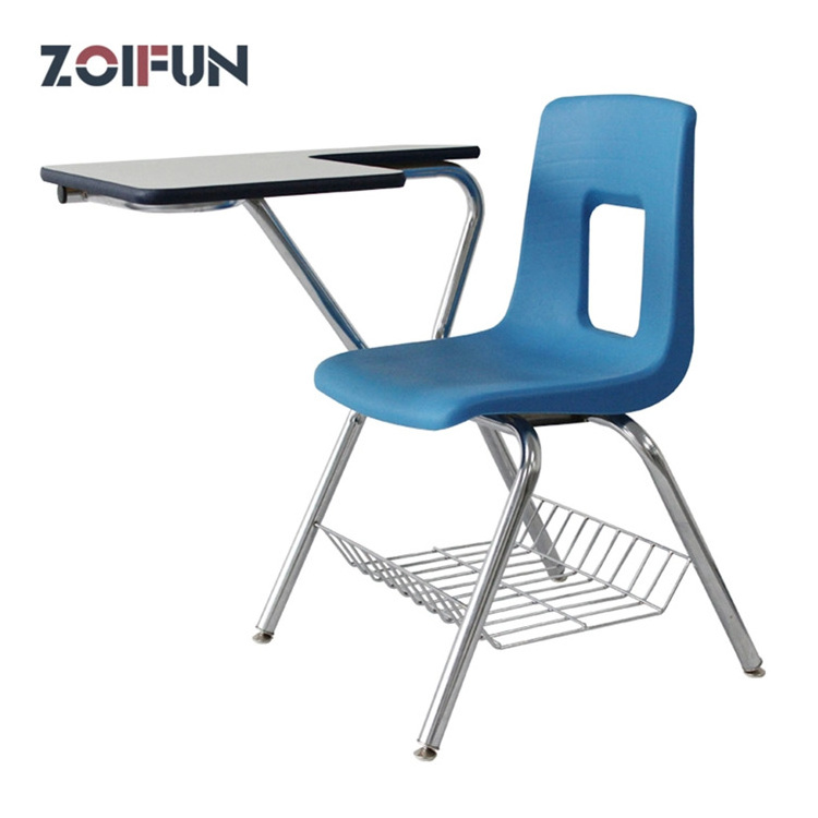 Cheap School Furniture College Classroom Student School Chair With Desk,School Study Chair With Writing Pad