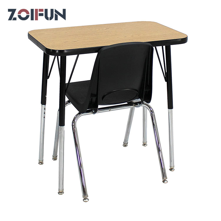 25mm MDF table and chairs for kids children single kids furniture height adjustable 4 level study desk and chair