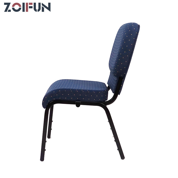 Fabric Church Chair Stackable Meeting Commercial Hall Chair Lecture Conference Hall Chairs for Church Used