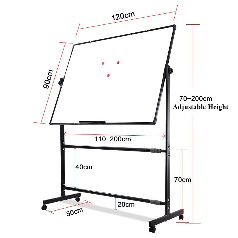 ZOIFUN Wholesale Custom Mobile Double Sides 360 Degree Magnetic Whiteboard with Stand