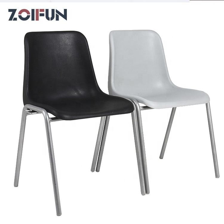 Top design Hot Sale popular black grey colors OEM  Hard PP Modern plastic stacking outdoor office school student study chair