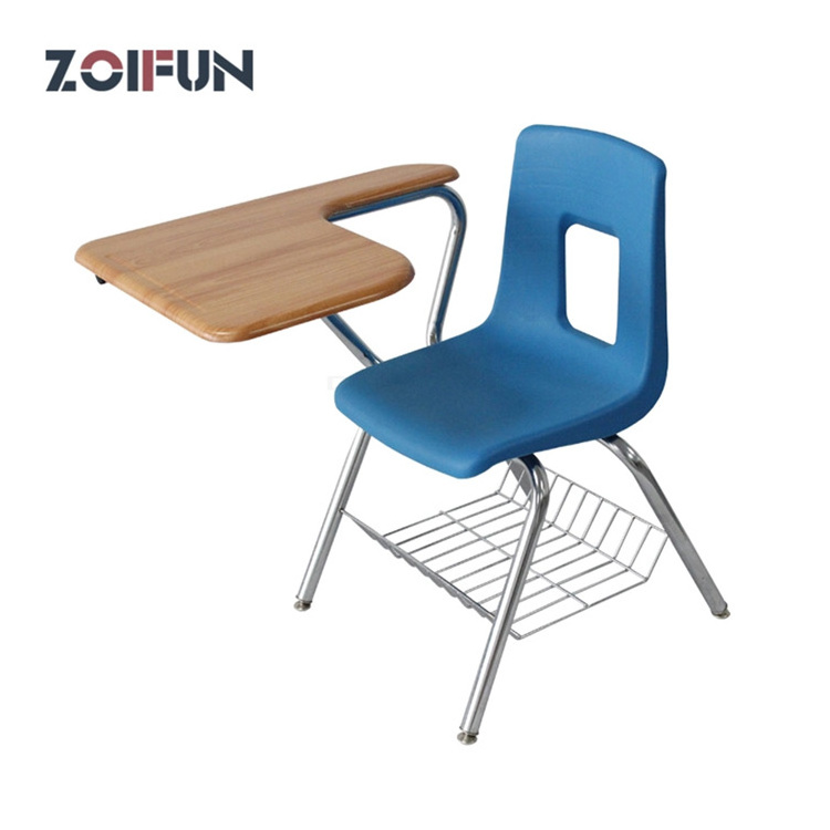 Cheap School Furniture College Classroom Student School Chair With Desk,School Study Chair With Writing Pad