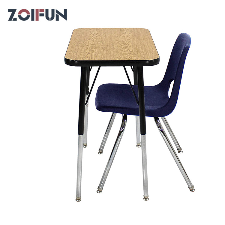 25mm MDF table and chairs for kids children single kids furniture height adjustable 4 level study desk and chair