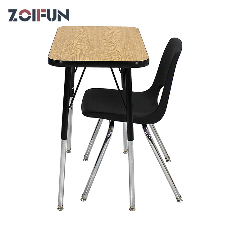 25mm MDF table and chairs for kids children single kids furniture height adjustable 4 level study desk and chair